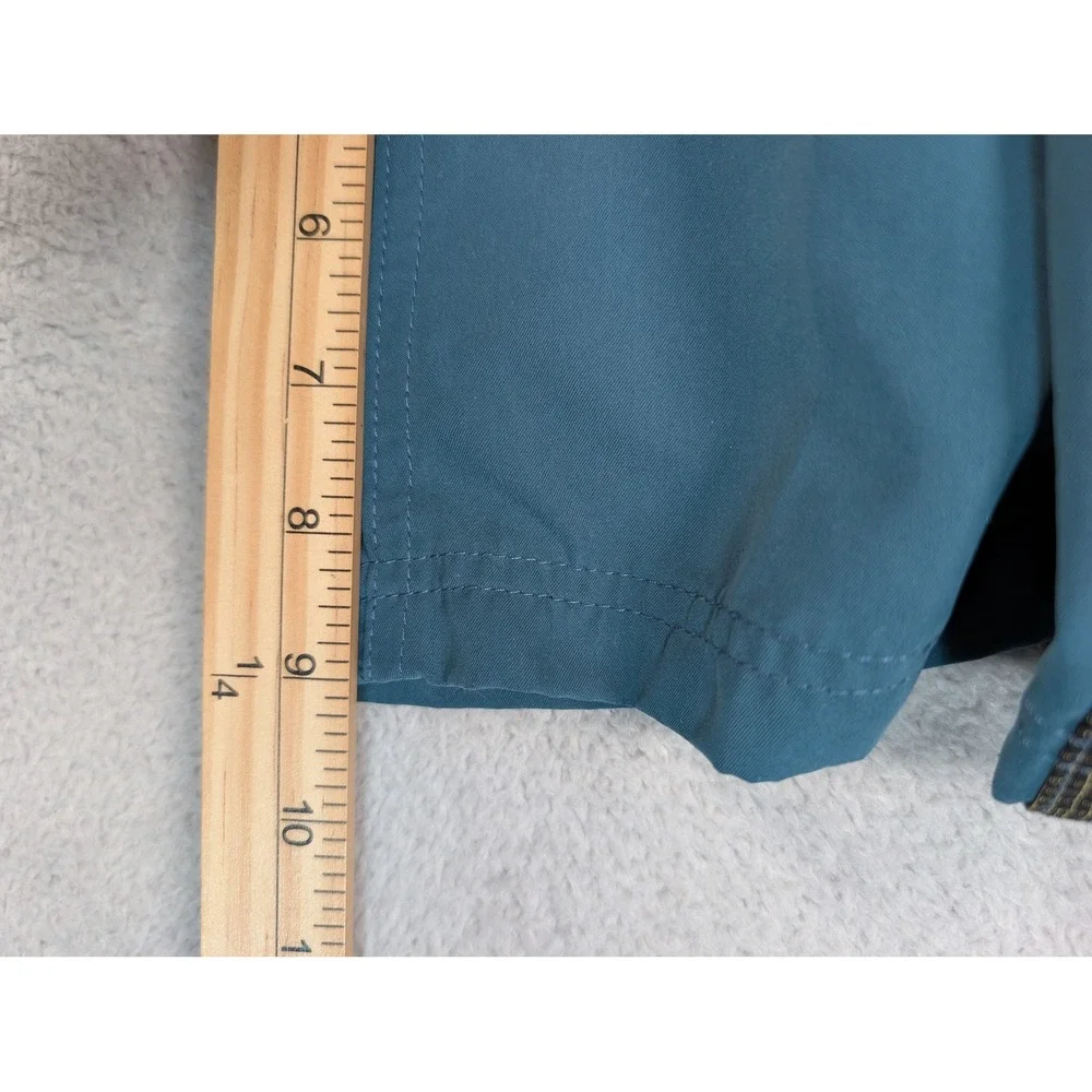 Prana Breathe Mens Nylon Cargo Shorts Teal Blue Green Climbing Hiking Size M
